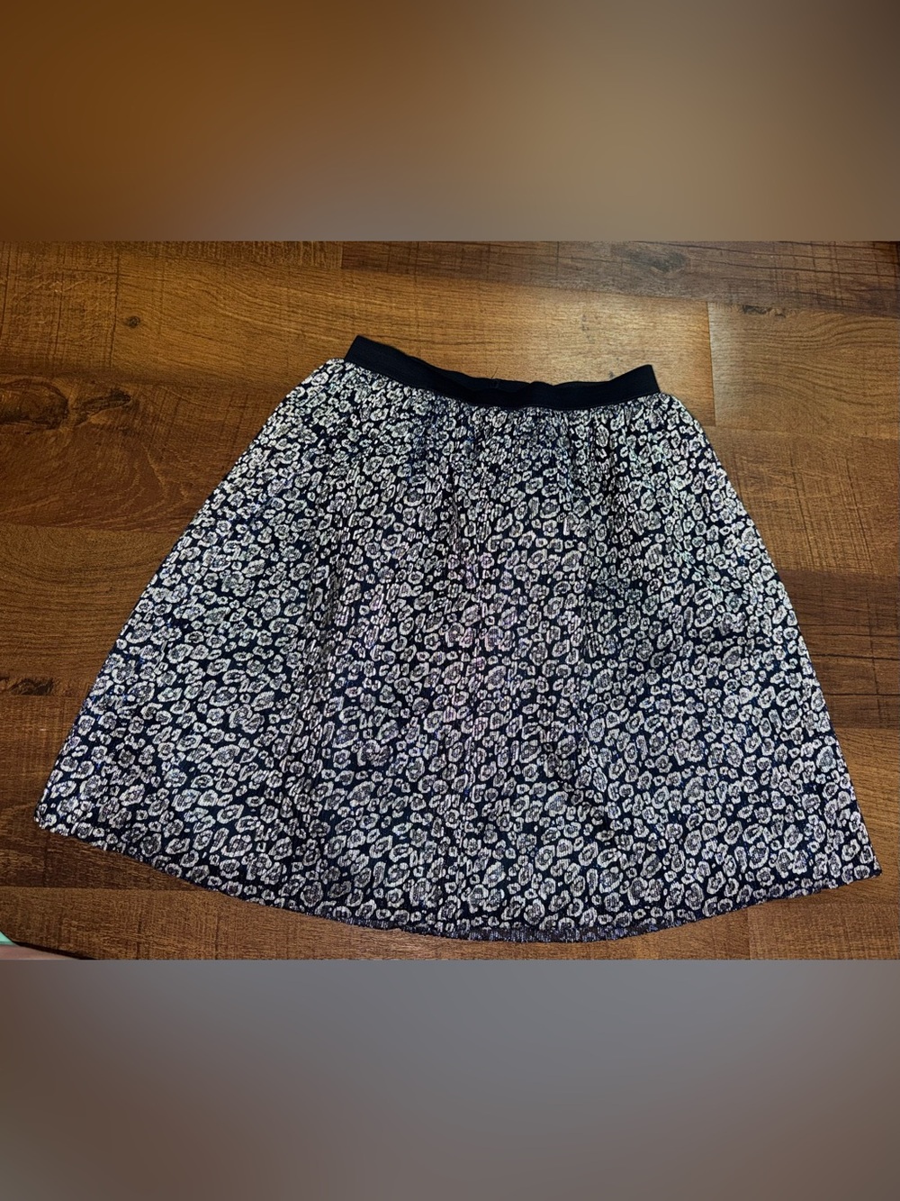 wonder nation Navy and White glitter Skirt